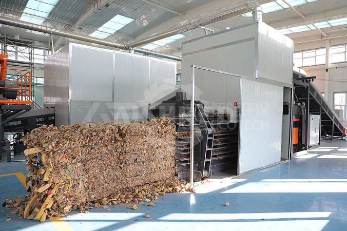 Υδραυλική Πρέσα για γραμμή ανακύκλωσης βιομηχανικών αποβλήτων στο Χενάν, Κίνα