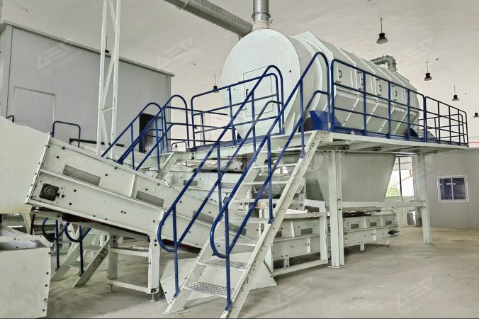 Κόσκινο Trommel για έργο ανακύκλωσης βιομηχανικών αποβλήτων στο Zhejiang, Κίνα
